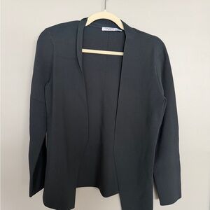 MM Lafleur Charcoal Open Front Blazer